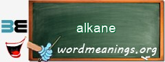 WordMeaning blackboard for alkane